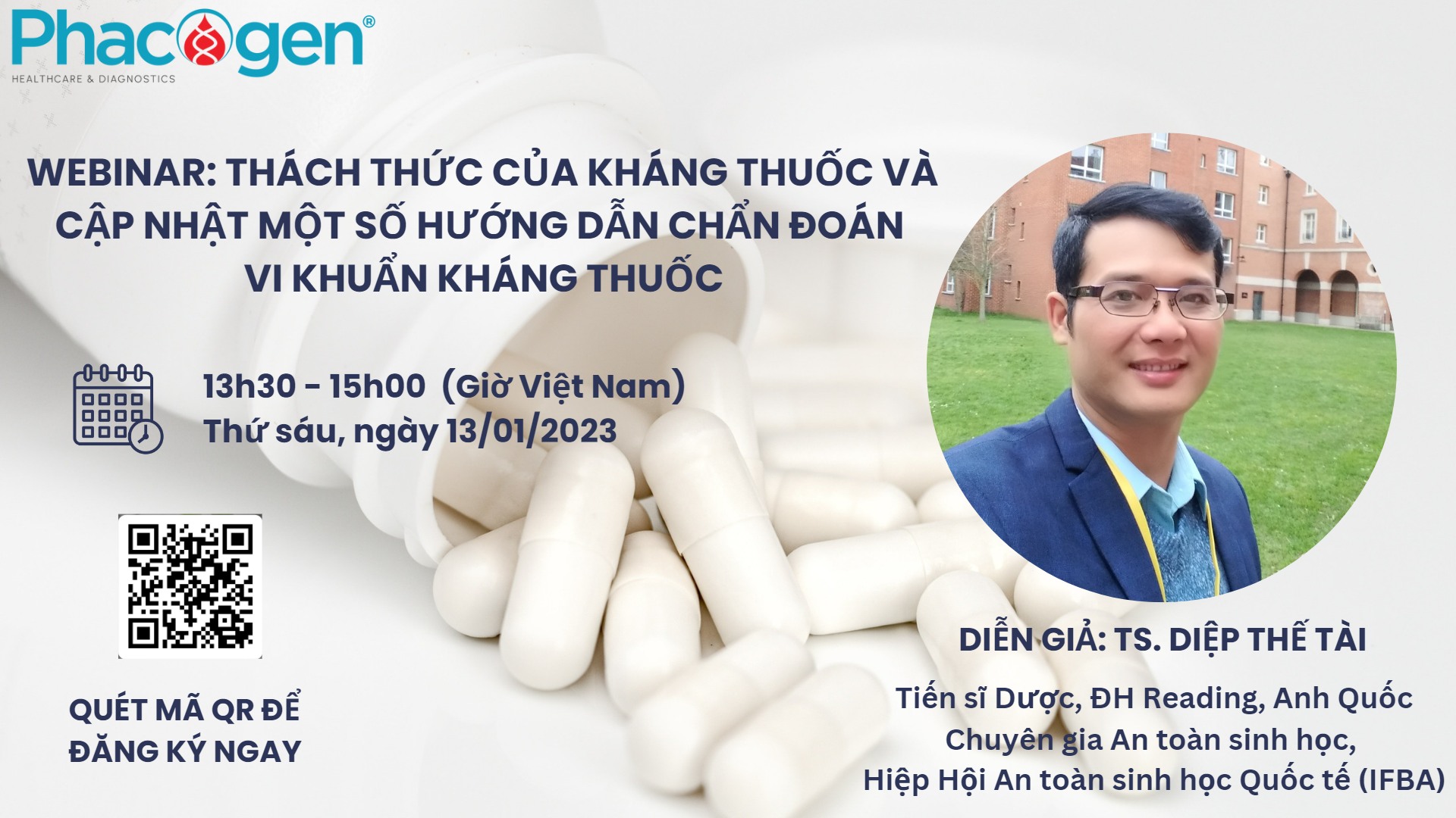 Webinar: Thách thức của Kháng thuốc và cập nhật một số hướng dẫn chẩn đoán vi khuẩn kháng thuốc